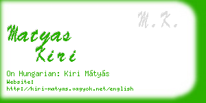 matyas kiri business card